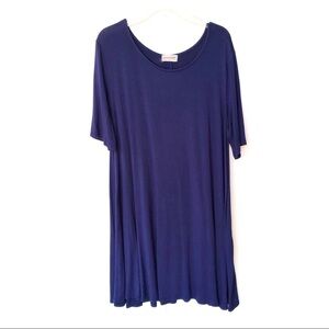 Sugar Snap Scoopneck Jersey Swing Dress Purple M/L
